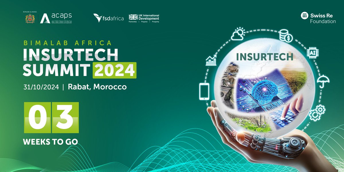 Tellistictec's tweet image. The CountDown is on for the #BimaLabAfricaInsurtech Summit. Hosted by @ACAPS in partnership with @FSDAfrica. Dive deep into scaling insurtech  designed for Africa&apos;s unique landscape. Register -   (LINK IN BIO)📍📅 Oct 31st, #InsurtechRevolution #AfricaTech @EliasOmondiX