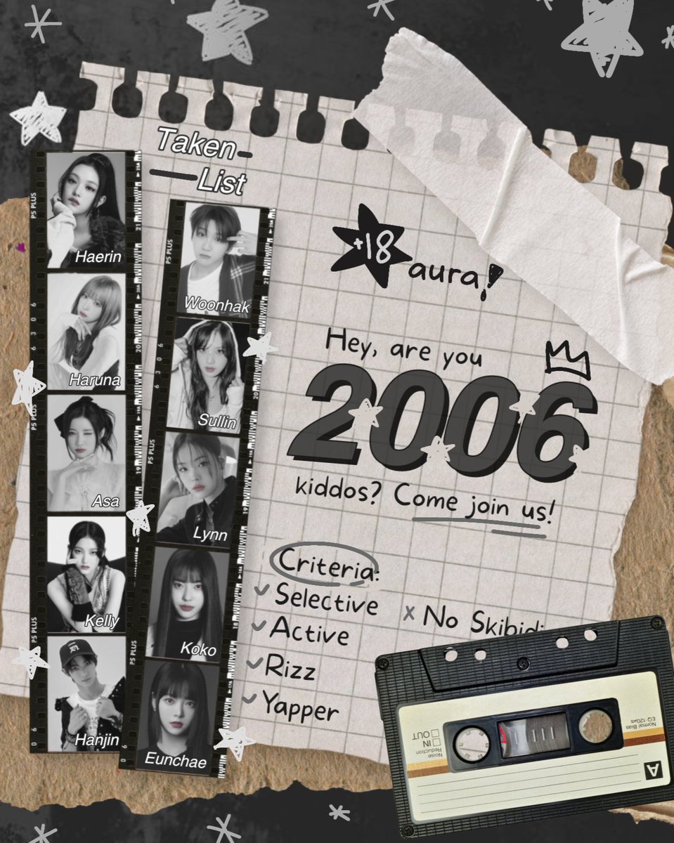 ⓘ Repost is highly appreciated.

Shoutout to all 2006 kids who haven’t joined our GDM yet! We’ve got some on the pics, but we’re still looking for more. Check the link (kpopping.com/database/idol/…) for the full list and see the criteria below. If you think you qualify, drop a reply!