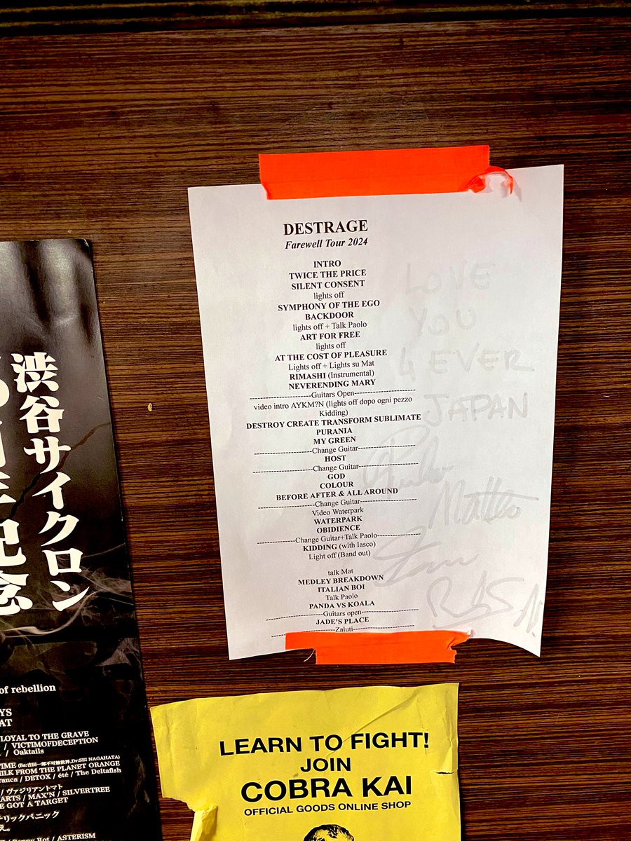 SHIBUYACYCLONE_'s tweet photo. Special respect for @Destrage 🇮🇹🇯🇵🤝 https://t.co/yasjzNgicR