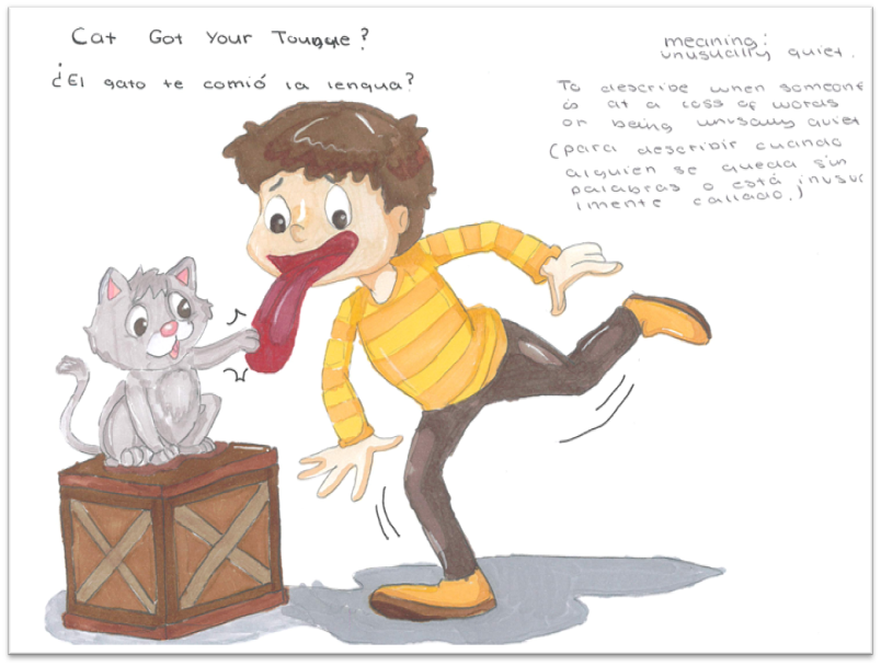 This idiom poster by a student for the #europeandayoflanguages competition! 😄#languages #spanishteachers #teacherlife