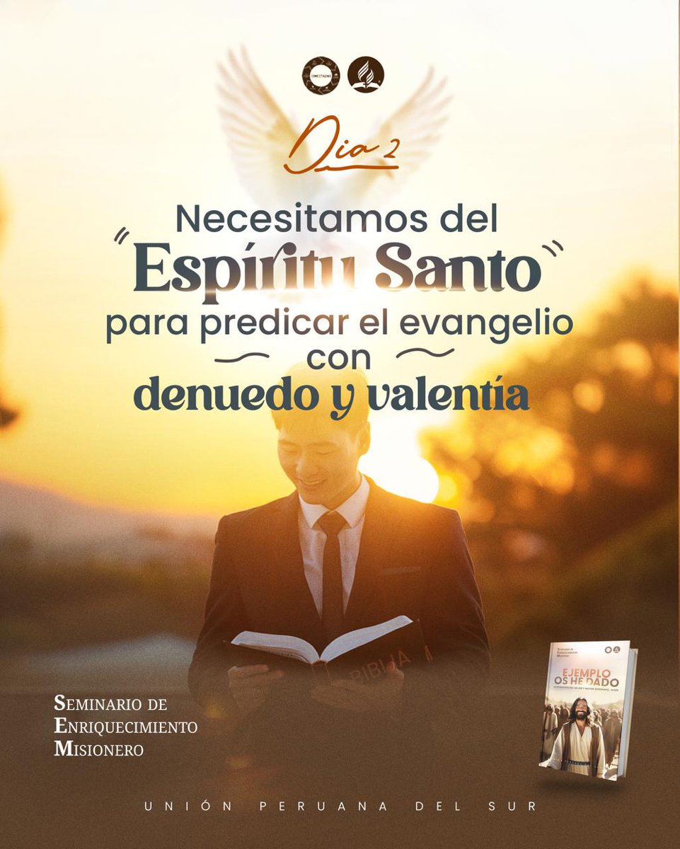 AdventistasUPS's tweet image. #SEM2024

Día 2 - LA MAYOR NECESIDAD 

Los discípulos que fueron llenos del Espíritu Santo tenían el corazón con deseo de proclamar el amor de Dios a todos. No se atrevieron a predicar sin antes ser llenos del Espíritu Santo.

Vamos juntos y #CONECTADOS para hacer DISCÍPULOS