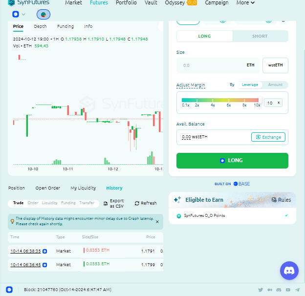 SynFuture <a href="/SynFuturesDefi/">SynFutures</a>  真是太棒了 ！真的很推荐大家来了解一下看看    目前还有活动   力度很大