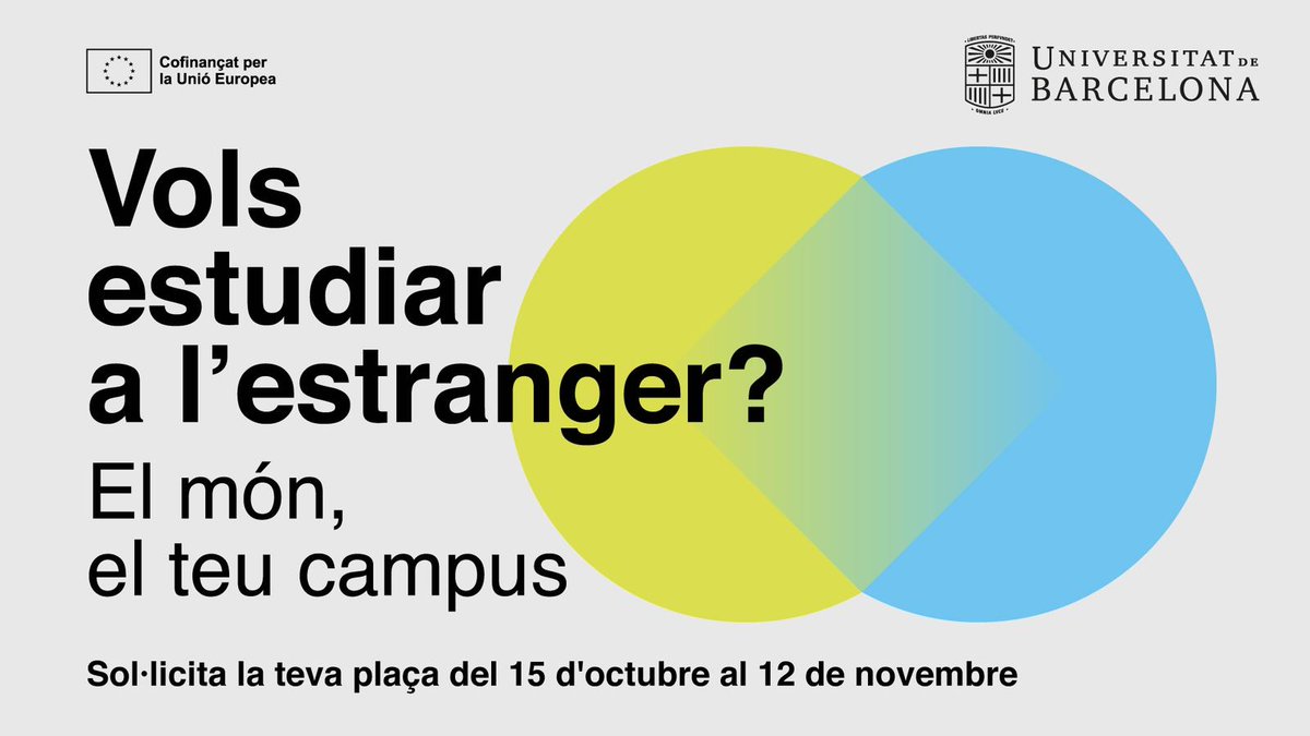 Universitat de Barcelona (@unibarcelona) on Twitter photo <a href="/FilComUB/">Filologia i Comunicació UB</a> <a href="/llenguaUB/">LlenguaUB</a> <a href="/filcatUB/">FilCat UB</a> <a href="/UbLinguistica/">Lingüística UB</a> <a href="/CuscUB/">CUSC-UB</a> <a href="/ubsae/">SAE UB</a> <a href="/estudiants_ub/">Consell de l'Alumnat UB</a> <a href="/BiologiaUB/">Facultat de Biologia UB</a> <a href="/geologiaub/">Facultat de Ciències de la Terra</a> <a href="/Dret_UB/">Facultat de Dret UB</a> <a href="/ubfacecoiempres/">Facultat d'Economia i Empresa UB</a> <a href="/EducacioUB/">Facultat Educació UB</a> <a href="/Farmacia_UB/">Facultat de Farmàcia i Ciències de l'Alimentació</a> <a href="/Filosofia_UB/">Facultat de Filosofia UB</a> #AgendaUB | 👩🏫 6a Fira de Mobilitat Internacional a la #UniBarcelona
🗓️ Dijous 17 d’octubre
🕑 10:00-15:00
📍 Edifici Històric, jardí Ferran Soldevila
🎒 I si vens i omples una enquesta, pots guanyar una motxilla de viatge!
👉 ub.edu/firamobilitati… <a href="/FilComUB/">Filologia i Comunicació UB</a> <a href="/llenguaUB/">LlenguaUB</a> <a href="/filcatUB/">FilCat UB</a> <a href="/UbLinguistica/">Lingüística UB</a> <a href="/CuscUB/">CUSC-UB</a> <a href="/ubsae/">SAE UB</a> <a href="/estudiants_ub/">Consell de l'Alumnat UB</a> <a href="/BiologiaUB/">Facultat de Biologia UB</a> <a href="/geologiaub/">Facultat de Ciències de la Terra</a> <a href="/Dret_UB/">Facultat de Dret UB</a> <a href="/ubfacecoiempres/">Facultat d'Economia i Empresa UB</a> <a href="/EducacioUB/">Facultat Educació UB</a> <a href="/Farmacia_UB/">Facultat de Farmàcia i Ciències de l'Alimentació</a> <a href="/Filosofia_UB/">Facultat de Filosofia UB</a> #AgendaUB | 👩🏫 6a Fira de Mobilitat Internacional a la #UniBarcelona
🗓️ Dijous 17 d’octubre
🕑 10:00-15:00
📍 Edifici Històric, jardí Ferran Soldevila
🎒 I si vens i omples una enquesta, pots guanyar una motxilla de viatge!
👉 ub.edu/firamobilitati…