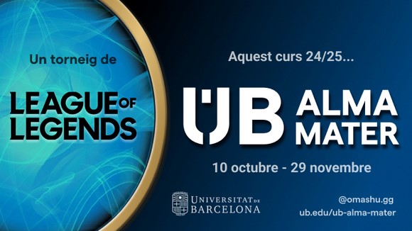 Universitat de Barcelona (@unibarcelona) on Twitter photo <a href="/FilComUB/">Filologia i Comunicació UB</a> <a href="/llenguaUB/">LlenguaUB</a> <a href="/filcatUB/">FilCat UB</a> <a href="/UbLinguistica/">Lingüística UB</a> <a href="/CuscUB/">CUSC-UB</a> <a href="/ubsae/">SAE UB</a> <a href="/estudiants_ub/">Consell de l'Alumnat UB</a> <a href="/BiologiaUB/">Facultat de Biologia UB</a> <a href="/geologiaub/">Facultat de Ciències de la Terra</a> <a href="/Dret_UB/">Facultat de Dret UB</a> <a href="/ubfacecoiempres/">Facultat d'Economia i Empresa UB</a> <a href="/EducacioUB/">Facultat Educació UB</a> <a href="/Farmacia_UB/">Facultat de Farmàcia i Ciències de l'Alimentació</a> <a href="/Filosofia_UB/">Facultat de Filosofia UB</a> <a href="/BibianaCrespo2/">Bibiana Crespo</a> <a href="/QuimicaUB/">Facultat de Química UB</a> <a href="/FacPsicoUB/">Psicologia UB</a> <a href="/CampusClinicUB/">Campus Clínic UB</a> <a href="/MatesInfoUB/">Facultat de Matemàtiques i Informàtica UB</a> <a href="/FIMA_UB/">Facultat FIMA UB</a> <a href="/Infermeria_UB/">Facultat d'Infermeria UB</a> <a href="/GH_UB/">Facultat de Geografia i Història UB</a> <a href="/BigVanCiencia/">Big Van Ciencia</a> <a href="/craibiologia/">CRAI Biblioteca de Biologia - UB</a> <a href="/NBS_EduWORLD/">NBS EduWORLD</a> #AgendaUB | 🎮 Segona jornada del torneig #UBAlmaMater!
Vine a veure’l en directe o segueix-lo al #Twitch!
🗓️ Dijous 17 d’octubre
🕐 17:30 (inici Twitch) | 18:00 (inici partida)
📍 Col·legi Major Penyafort-Montserrat, teatre
👉 web.ub.edu/web/ub-alma-ma… <a href="/FilComUB/">Filologia i Comunicació UB</a> <a href="/llenguaUB/">LlenguaUB</a> <a href="/filcatUB/">FilCat UB</a> <a href="/UbLinguistica/">Lingüística UB</a> <a href="/CuscUB/">CUSC-UB</a> <a href="/ubsae/">SAE UB</a> <a href="/estudiants_ub/">Consell de l'Alumnat UB</a> <a href="/BiologiaUB/">Facultat de Biologia UB</a> <a href="/geologiaub/">Facultat de Ciències de la Terra</a> <a href="/Dret_UB/">Facultat de Dret UB</a> <a href="/ubfacecoiempres/">Facultat d'Economia i Empresa UB</a> <a href="/EducacioUB/">Facultat Educació UB</a> <a href="/Farmacia_UB/">Facultat de Farmàcia i Ciències de l'Alimentació</a> <a href="/Filosofia_UB/">Facultat de Filosofia UB</a> <a href="/BibianaCrespo2/">Bibiana Crespo</a> <a href="/QuimicaUB/">Facultat de Química UB</a> <a href="/FacPsicoUB/">Psicologia UB</a> <a href="/CampusClinicUB/">Campus Clínic UB</a> <a href="/MatesInfoUB/">Facultat de Matemàtiques i Informàtica UB</a> <a href="/FIMA_UB/">Facultat FIMA UB</a> <a href="/Infermeria_UB/">Facultat d'Infermeria UB</a> <a href="/GH_UB/">Facultat de Geografia i Història UB</a> <a href="/BigVanCiencia/">Big Van Ciencia</a> <a href="/craibiologia/">CRAI Biblioteca de Biologia - UB</a> <a href="/NBS_EduWORLD/">NBS EduWORLD</a> #AgendaUB | 🎮 Segona jornada del torneig #UBAlmaMater!
Vine a veure’l en directe o segueix-lo al #Twitch!
🗓️ Dijous 17 d’octubre
🕐 17:30 (inici Twitch) | 18:00 (inici partida)
📍 Col·legi Major Penyafort-Montserrat, teatre
👉 web.ub.edu/web/ub-alma-ma…