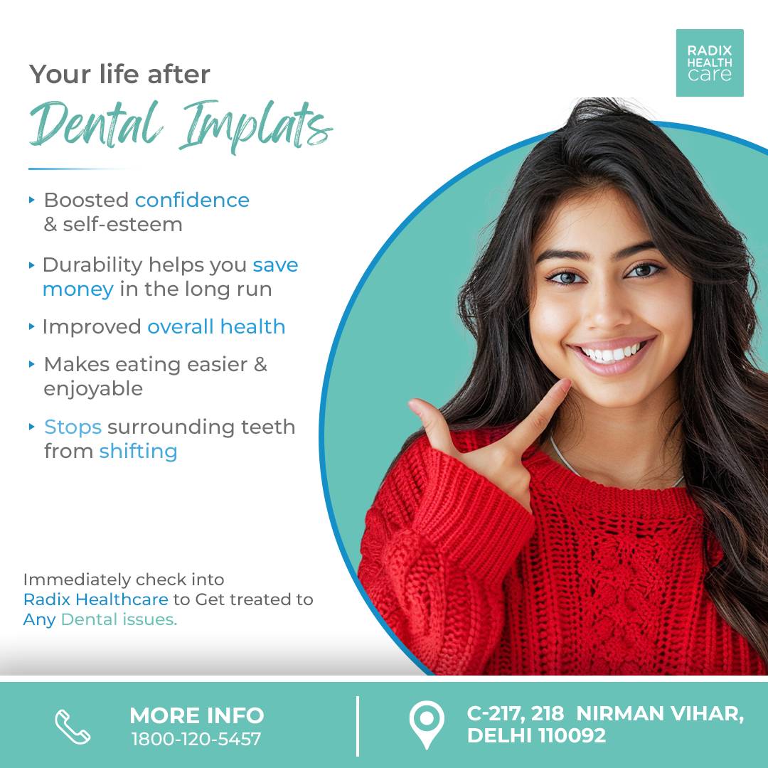radixhealthcare's tweet photo. Life after dental implants.

For more details call 1800-120-5457 or visit https://t.co/O2Uydk2B18

#radixhealthcare #dental #dentalimplants #teeth #tooth #oral #dentalcare #viral #treatment #trend #hospital #india #delhi https://t.co/E8RgeNUDbK