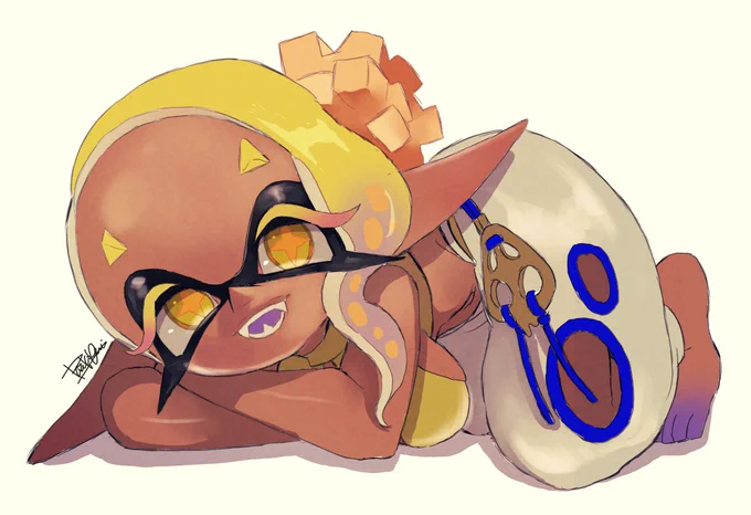ヒマじゃのう…構ってくれぬか? #Splatoon3 #splatoonart 