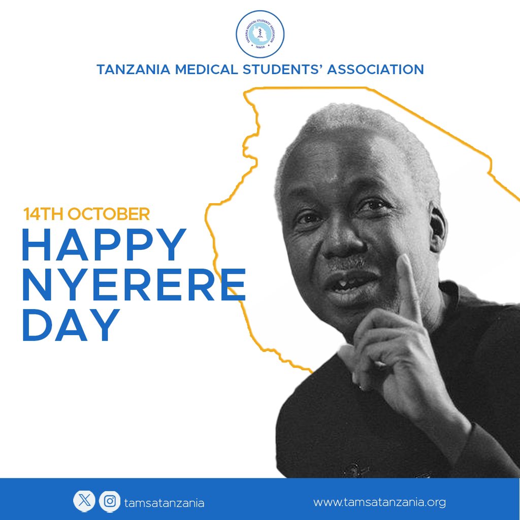 tamsatanzania's tweet photo. Today, we honor the legacy of Mwalimu Julius K. Nyerere, the father of our nation and a symbol of unity, peace, and self-reliance.
#NyerereDay #LegacyOfUnity #MwalimuNyerere
#Tanzania https://t.co/bwImAWvq9O