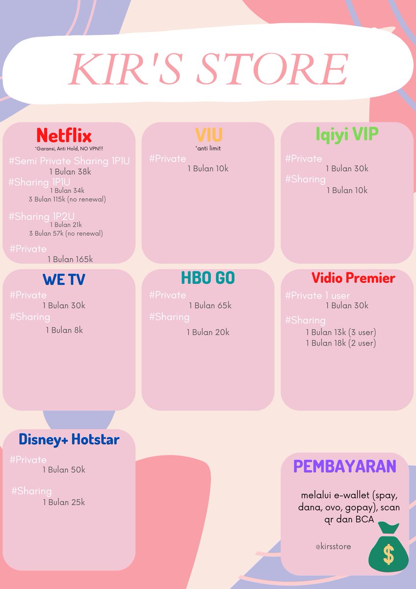 KirsStore_'s tweet photo. siang-siang gini nurul jangan lupa jajan apps premium di @KirsStore_ #zonajajan https://t.co/8kSIMrzdRU