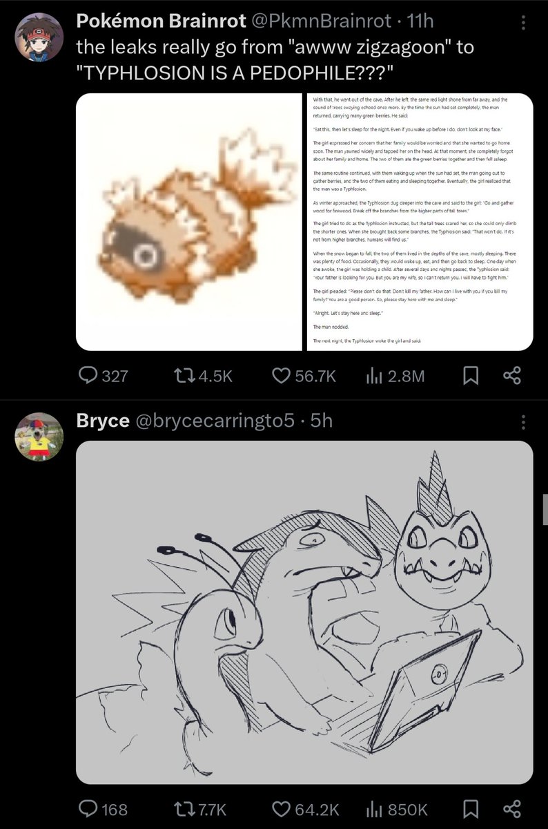 VertibalCookie's tweet photo. @PkmnBrainrot Right below this post LMAO https://t.co/D0XIgmNu62