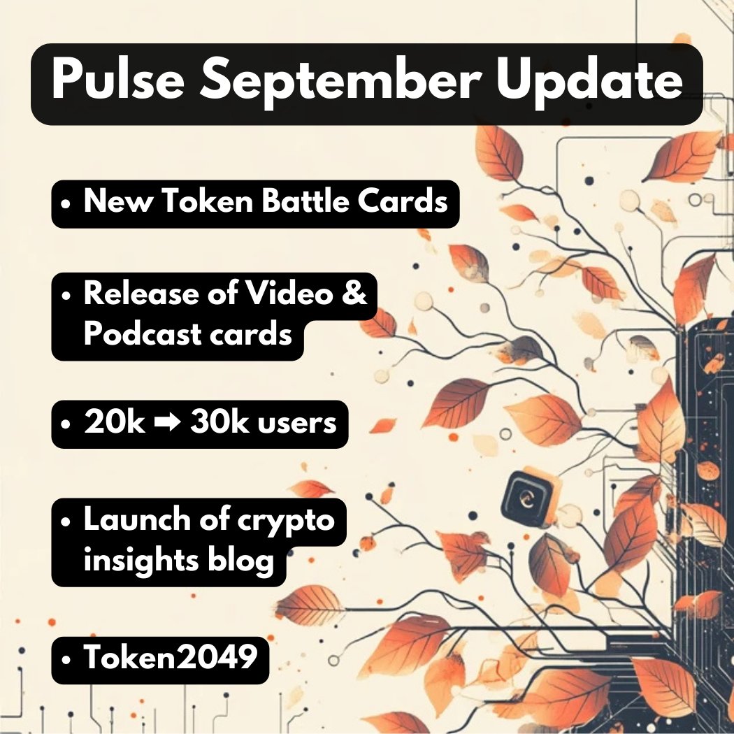 🎉 Month 3 of <a href="/getpulsexyz/">Pulse</a>! 🚀

We've officially completed a full quarter since launching Pulse. Are we entering the mature phase of our product? Time flies when you're innovating! 🕒

Here’s a snapshot of progress in September:

📊 User base has grown from 20K to 30K installs!