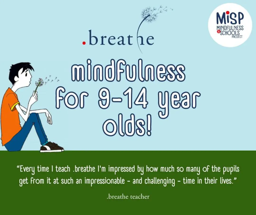 Begin your #Pathways journey with our .breathe course, where you'll learn to deliver a #mindfulness curriculum to support the wellbeing of children aged 9-14. The next course begins on Wed 16th Oct.

Discover the benefits of .breathe at mindfulnessinschools.org/breathe/breath…. #MiSPcharity