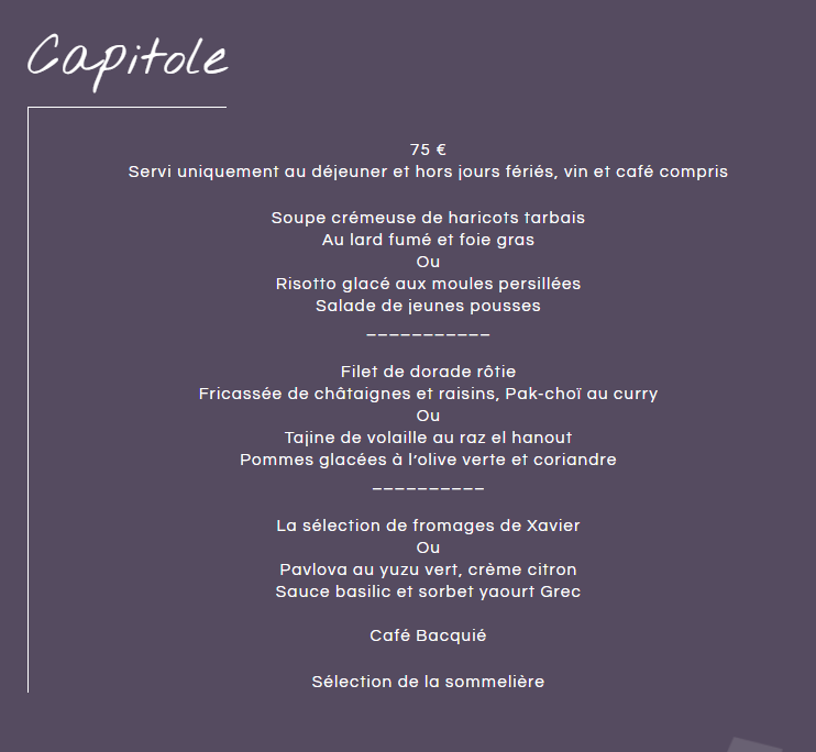 Voici le menu de la semaine.
Bon lundi !