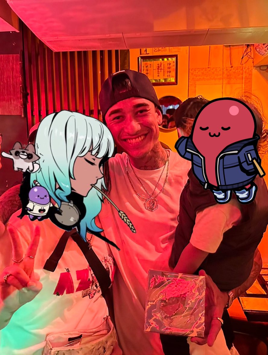 SDP808OD's tweet photo. I was blessed with custom 1 of 1 hand drawn art of my elemental by not just one, but FOUR incredible artists! 🤯

@kamogawayuka surprised me with art right when I got to the venue. She was the first person there, and I may have teared up a little with her presence and gift 🥹

@TAKE_NFT also surprised me when we were in the venue. Art is INSANE. He is such a cool guy, and his fashion is really dope!! 🔥

@YQNFT gifted me a beautiful art, and I loved it immediately when I saw it. She is really a talented and kind person, and I’m thankful we finally got to meet 🙇

@0xlevi this legend pulled up with the DRIP. Man is not only a crazy talented guy, but he’s also a fckn chad. He gave custom art to myself, YQ, and Yuka while we were at the event. 🐐 

THANK YOU SO MUCH. These pieces will stay with me forever. I’ll always keep them, and think of the memories we made when I look at them. IKZ!! ⛩️❤️‍🔥