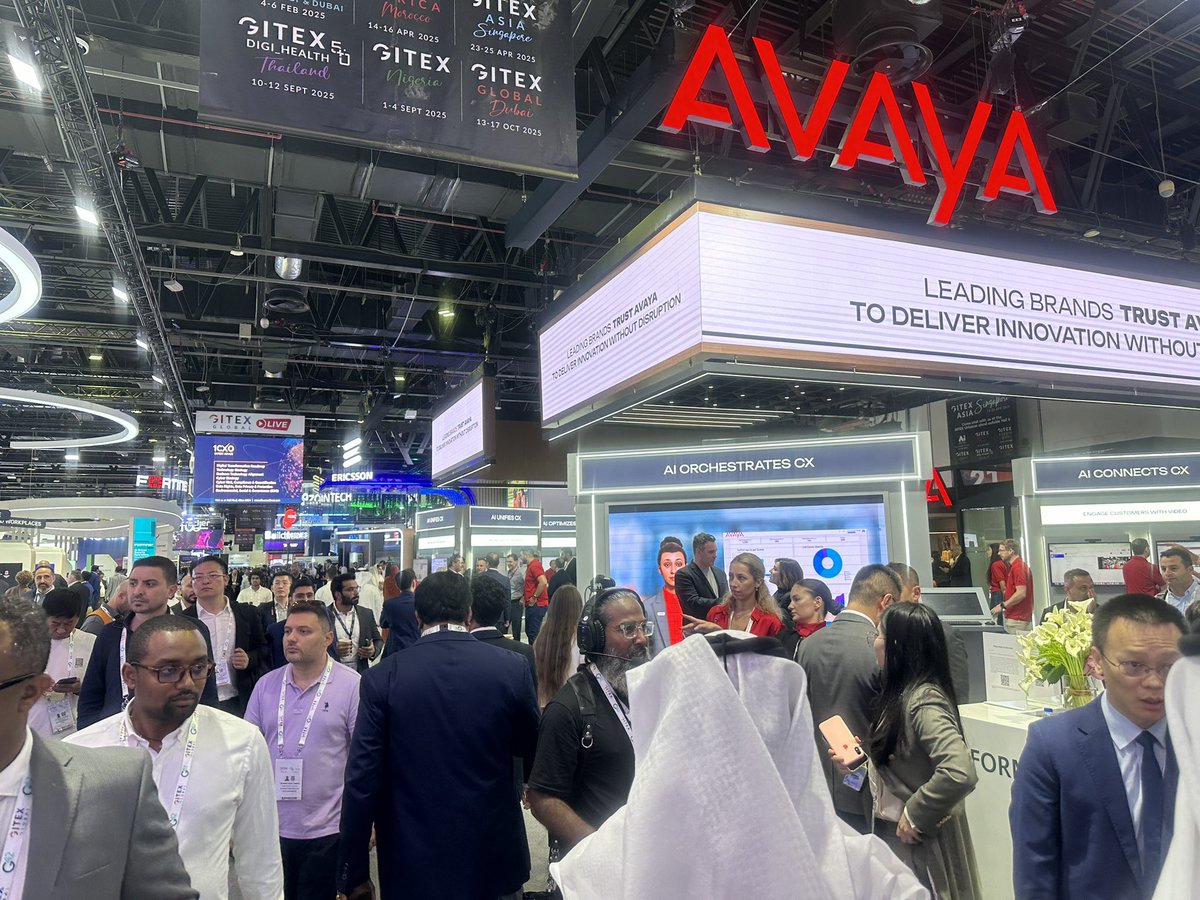 Welcome to Day 1 at <a href="/GITEX_GLOBAL/">GITEX GLOBAL</a> . 

Visit our stand to learn more how AI-powered solutions can transforming experiences. 

Stay tuned for highlights throughout the week!  #HumanAI #Avaya