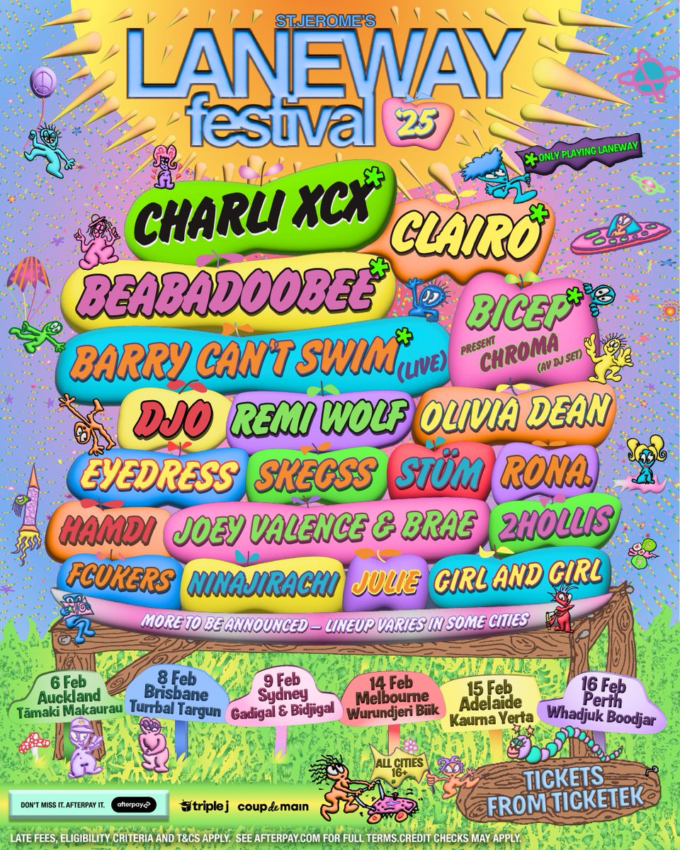 djotime's tweet photo. Yep we’re playing Laneway, but really we just wanna see these other bands.
Presale sign up at the link in bio. https://t.co/eR59wUpd2V