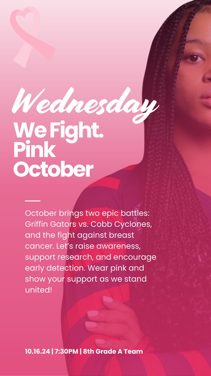 BigPlayPey2029's tweet photo. Mark Your Calendar 🤾🏽‍♀️🏐💞 
#PinkOut
#ThisWednesday
#MiddleSchoolVolleyball 
@friscoisd @GriffinMSGators @PDTexas https://t.co/4BP1RSxOFH