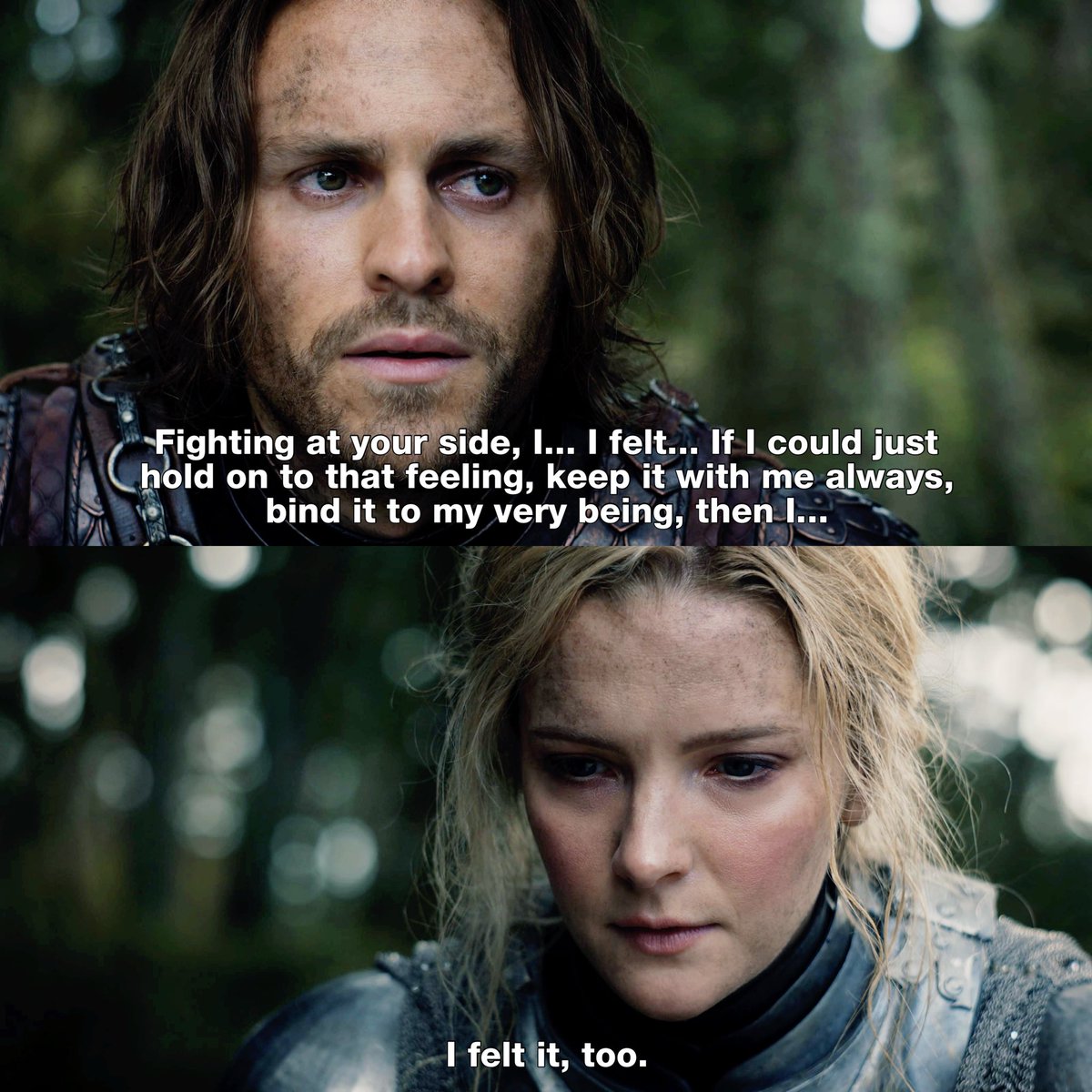 tropscenes's tweet photo. ❝ Fighting at your side, I… I felt… If I could just hold on to that feeling, keep it with me always, bind it to my very being, then I... ❞ Halbrand to Galadriel [S01E06 - UDÛN] #LordOfTheRings #TheRingsOfPower #MiddleEarth #Tolkien #Sauron #Halbrand #Galadriel #Haladriel https://t.co/NM5lh2hHNi