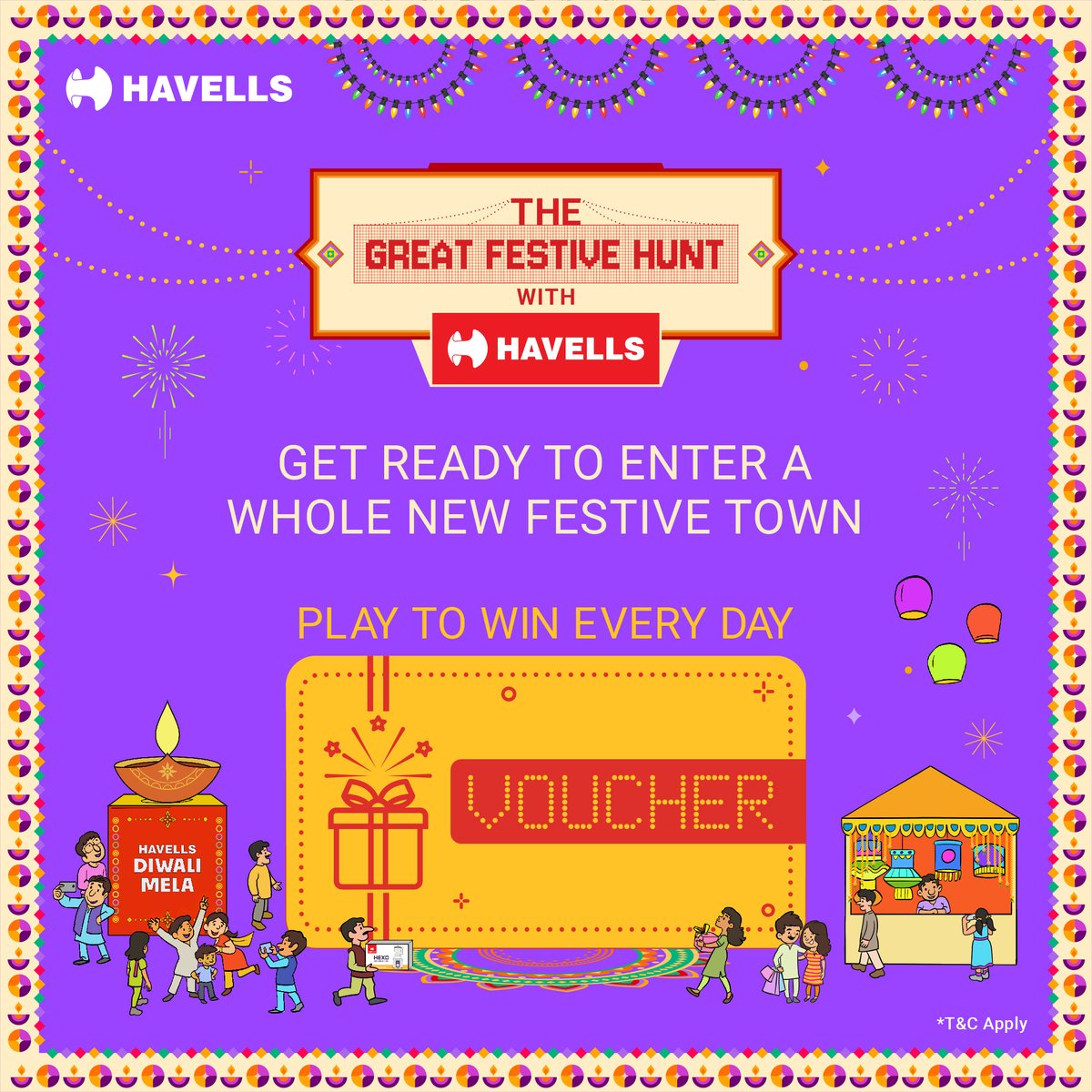 havellsindia's tweet photo. Are you ready to enter a whole new world of festivities? The Havells Diwali mela goes live soon. Join The Great Festive Hunt with Havells for your chance to win exciting vouchers every day. T&amp;C Apply*

#Havells #FestiveSeason #FestiveHunt https://t.co/zS9YCSJjK8