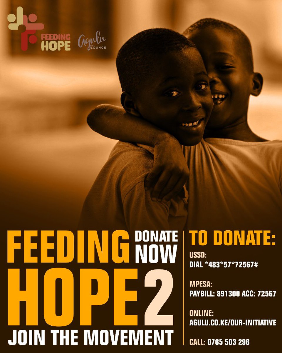 AguluLounge's tweet photo. To donate Dial: *483*57*72567#
Or 
Mpesa Paybill: 891300
Account: 72567
Or visit
https://t.co/bNsr7lT0dY

#feedinghope #jointhemovement https://t.co/FjgEL0OkfG