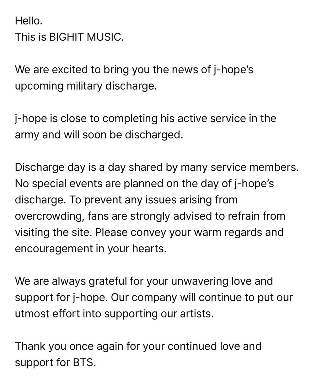 onlythehopeless's tweet photo. I THOUGHT THIS MOMENT WOULD NEVER COME BUT IT'S BECOMING REALITY, WE ARE OFFICIALLY ON HOBI DISCHARGE !!
MY ANGEL COMES HOME 🥹❤️‍🩹

J-HOPE IS COMING
#OurPieceOfPeaceReturns_D03
#To_Be_Continued_1017
#3DaysToMeetOurHOPE https://t.co/Pic8B3VSdn
