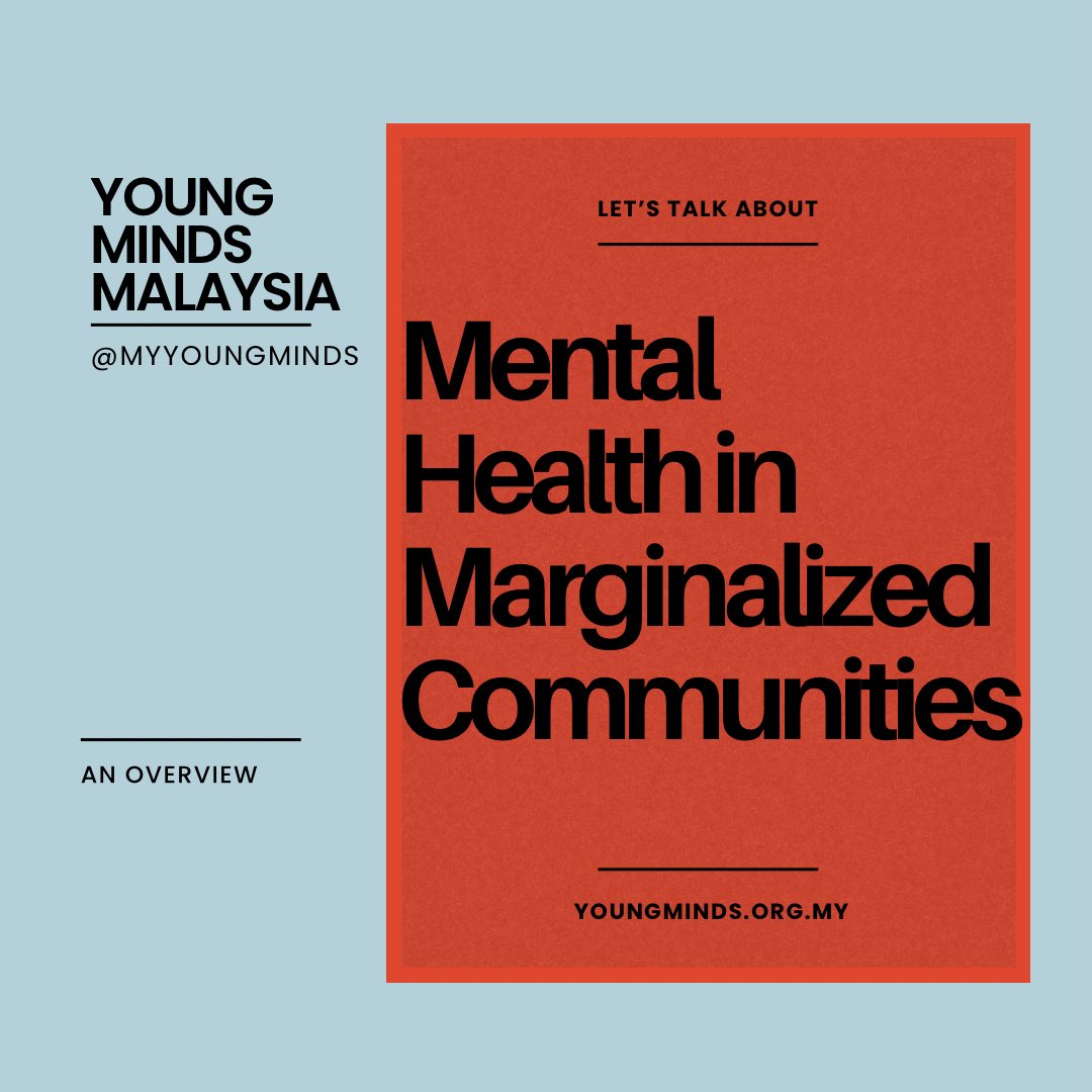 myyoungminds's tweet photo. Part 1:
Breaking down barriers in mental health: Marginalized communities often face unique struggles when it comes to mental health, from limited access to resources to cultural stigma. It’s time to ensure that everyone has the support they need to thrive. Together, let’s create a future where mental health care is accessible, inclusive, and compassionate for all. 💙🌍 #MentalHealthForAll #InclusionMatters