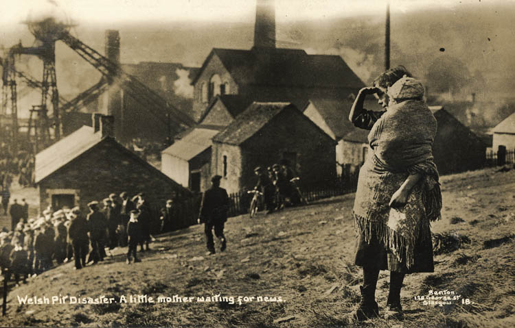 On this day in 1913, the Senghenydd Colliery disaster occurred at the Universal Colliery in Senghenydd, near Caerphilly. The explosion, which killed 439 miners and a rescuer, is the worst mining accident in the UK.

This photograph shows a thirteen-year-old girl awaiting news
