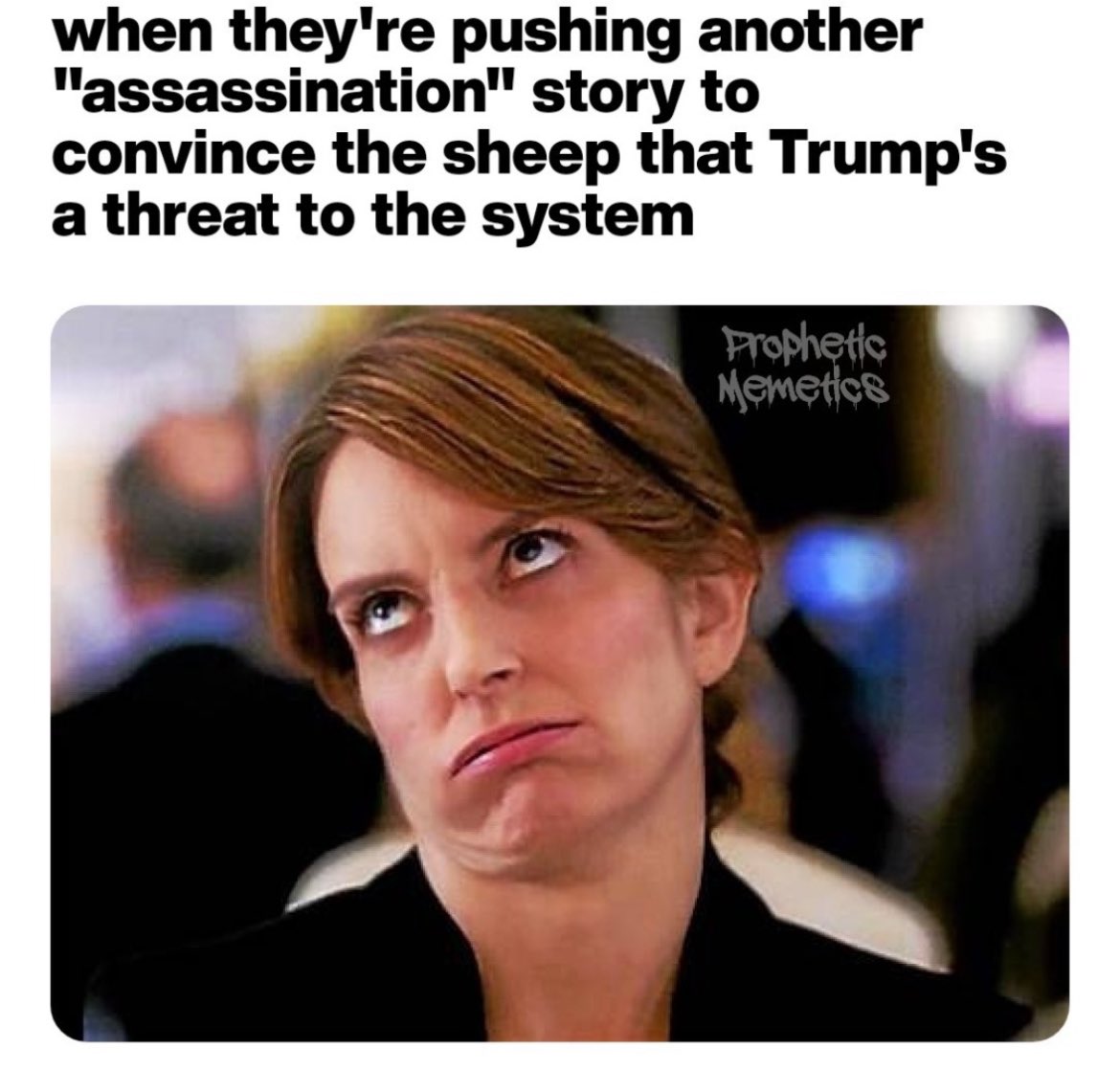 The more they push this rethoric the more I distrust. If you have at least 0.1 pattern recognition in you, you know trump wouldnt be even allowed to run for it if the deep state didnt want to. He would also be dead if they wanted.