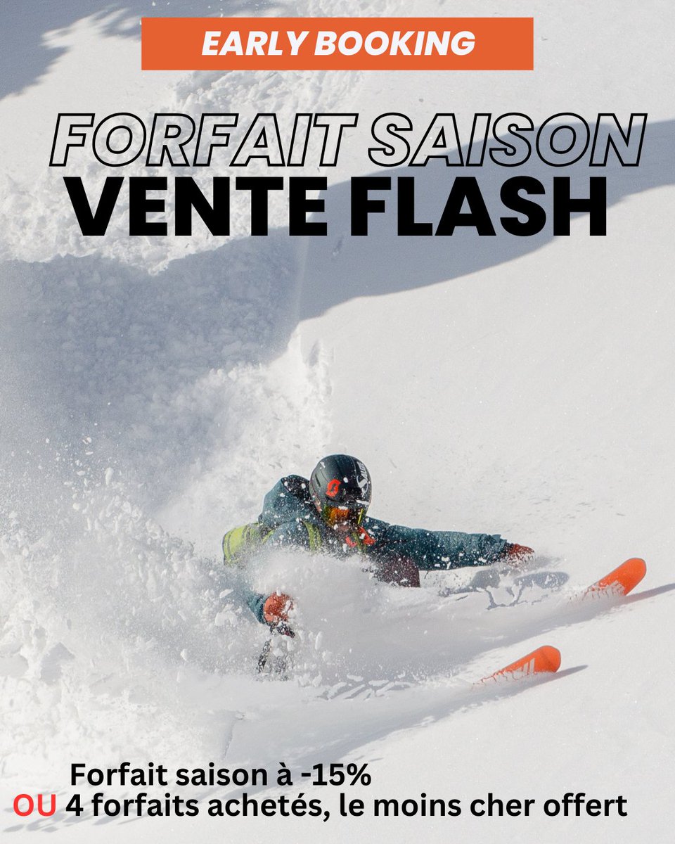 ❄️ Promo Forfait Saison Ski ❄️

Skieurs, snowboardeurs, passionnés de montagne... Cette offre est faite pour vous ! 🎿🏔
📆 Jusqu'au 1er décembre 2024
🎟 Tarif spécial : 547€ au lieu de 644€
🔗 forfait-ski.lesangles.com/fr/forfait-ski…