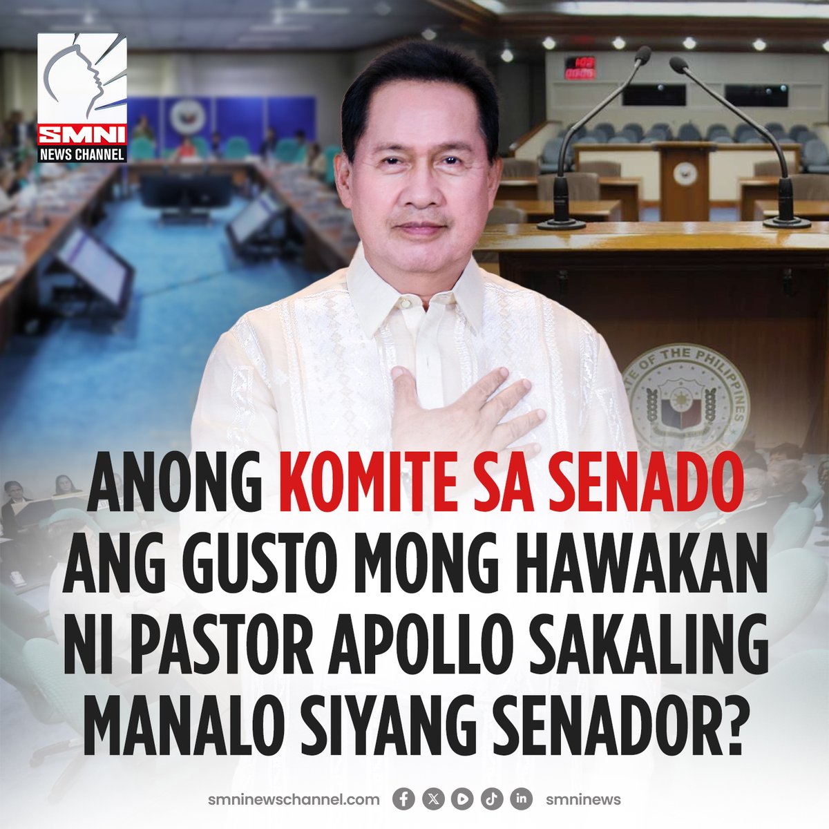 smninews's tweet photo. Anong komite sa Senado ang gusto mong hawakan ni Pastor Apollo sakaling manalo siyang senador?
#Senate2025
#ParaSaDiyosAtPilipinas
#PastorApolloForSenate
#LeadwithExcellence
#PilipinasKongMahal
#KOJC https://t.co/cYPItVxIeC