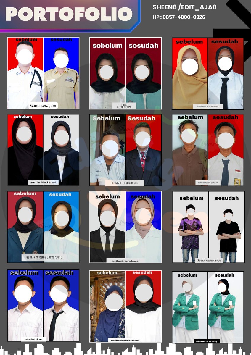 Edit_aja8's tweet photo. Menerima Jasa Edit foto
- buat banner
- ganti background 
- buat Menu
- buat Poster
- qris
- gabungkan foto
- ganti warna foto
- hapus objek foto
- sticker
- sertifikat
DLL

https://t.co/QuSElYZiVq

#zonauang #zonajajan 
#zonaBU #ZonaBA #edit https://t.co/RXjZmSVyEo