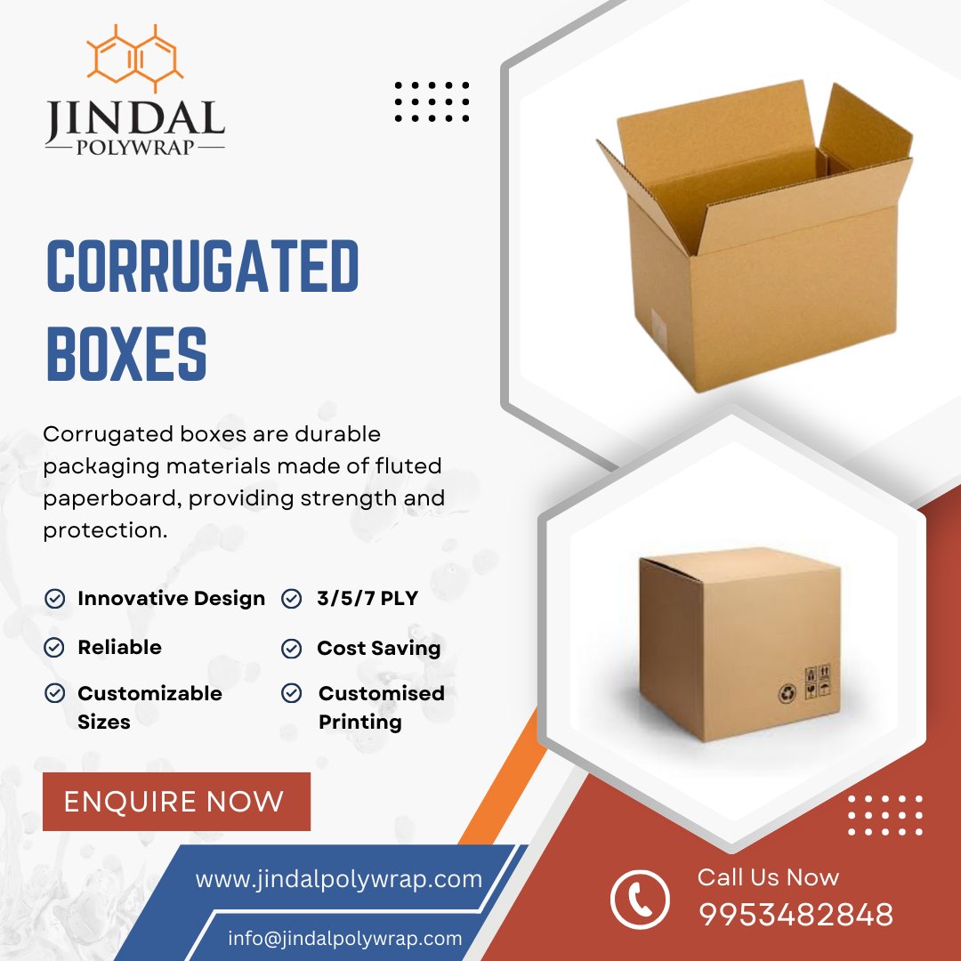 JindalPolywrapp's tweet image. Corrugated Boxes

Call us at: +91-9953482848
Email us at: info@jindalpolywrap.com; jindalpolywrap@gmail.com
Visit Website: jindalpolywrap.com

#CorrugatedBoxes #CustomBoxDesign #DurableBoxes #EcoFriendlyPackaging #ProtectivePackaging #BoxManufacturer #CorrugatedPackaging
