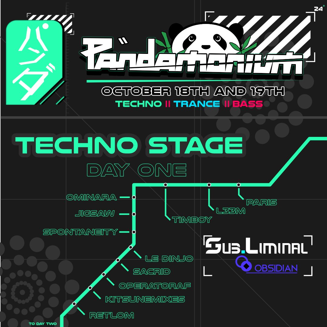 Now Announcing: Pandamonium- Techno Stage Day One! October 18th Starting at 2pm CST | 7pm UTC   

Join the VRC Group: vrc.group/SYNTH.1607
