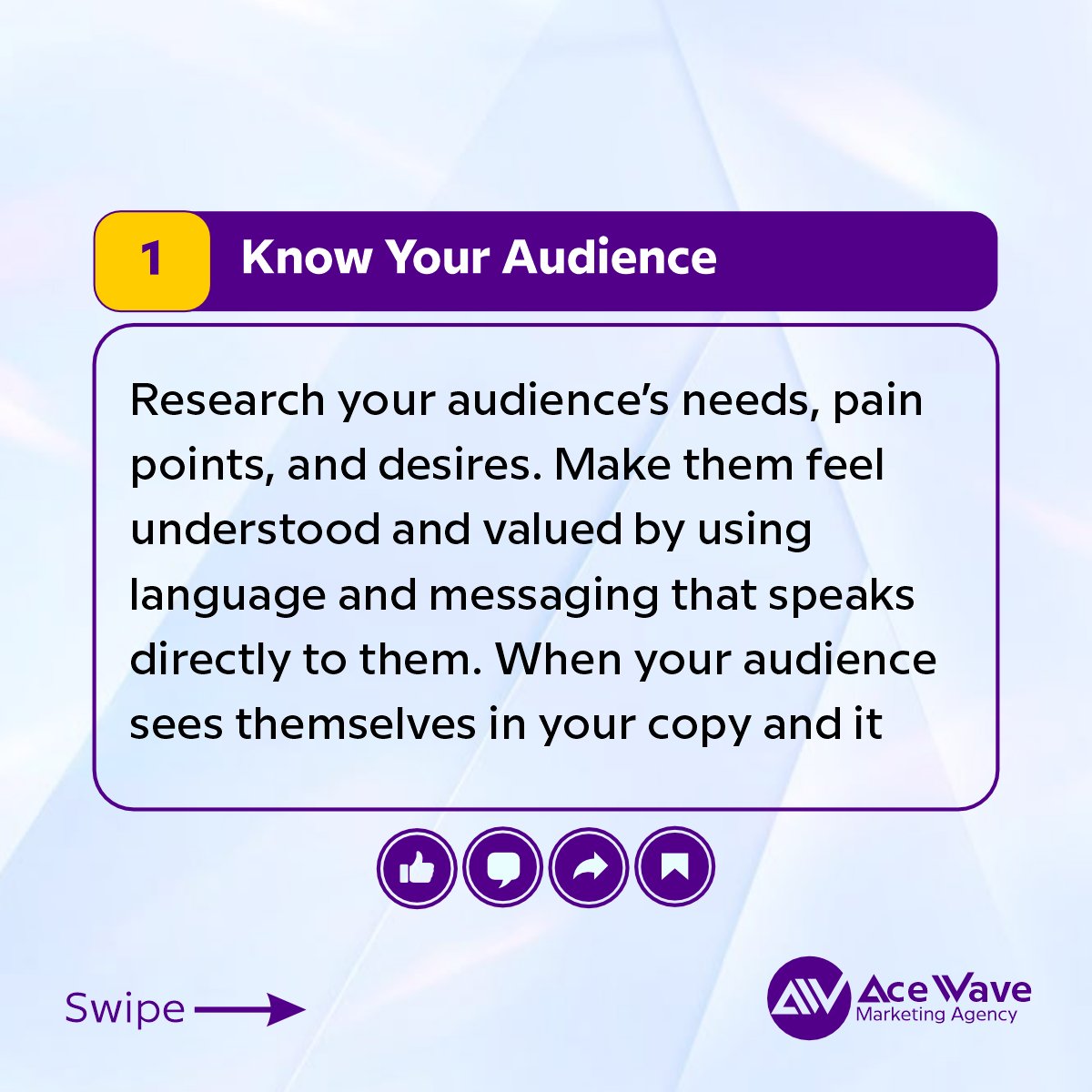 Acewave2023's tweet photo. Have you ever wondered why your Ads don't get the result you've always wanted it to have?

Kindly read and swipe through.

Happy New Week!

#MarketingTips #AdCopy #MondayMotivation #DigitalMarketing #AcewaveMarketing https://t.co/Trjv74BaMA