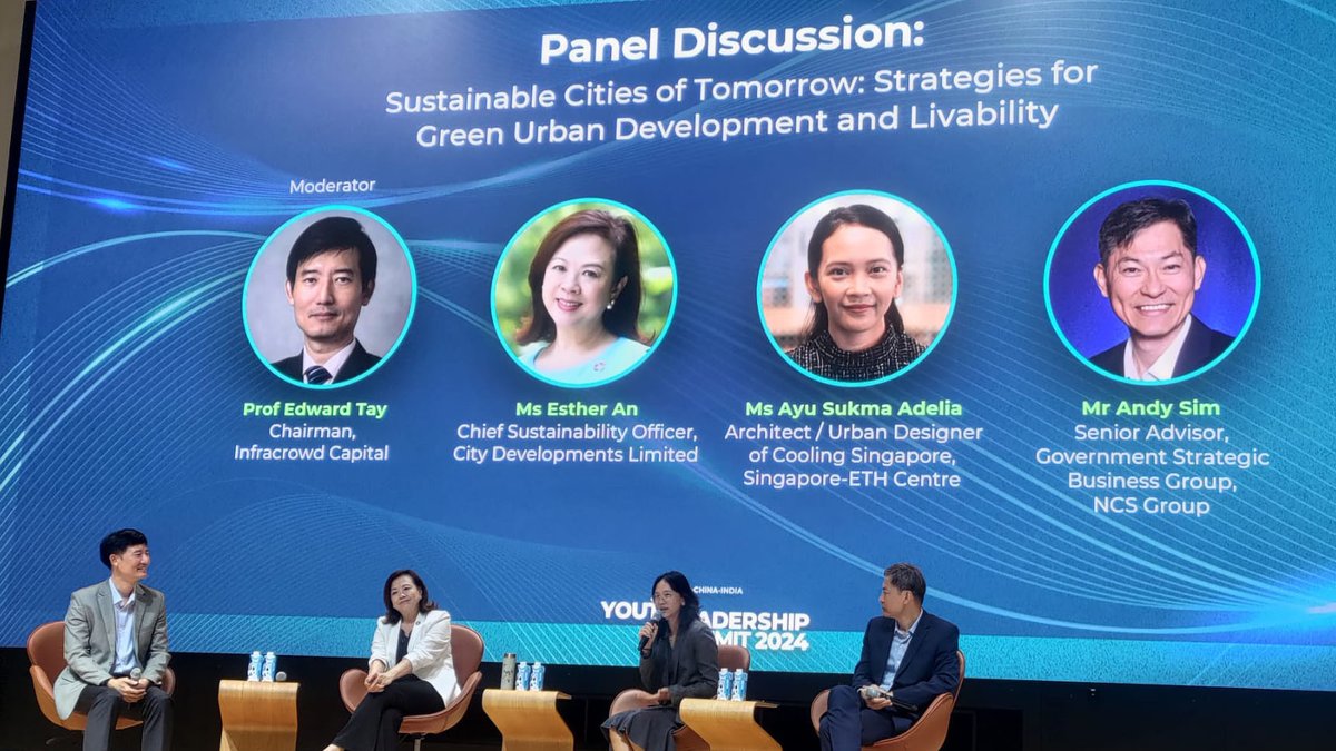 SEC_ETH's tweet image. Inspiring youth for #sustainable change 👏 - #CoolingSingapore’s Ayu Sukma Adelia spoke at a panel at the ASEAN-China-India Youth Summit on 1 Oct As. She shared her exp w the project as a urban planner & architect & spoke abt eco-friendly best practices across #urbandesign.