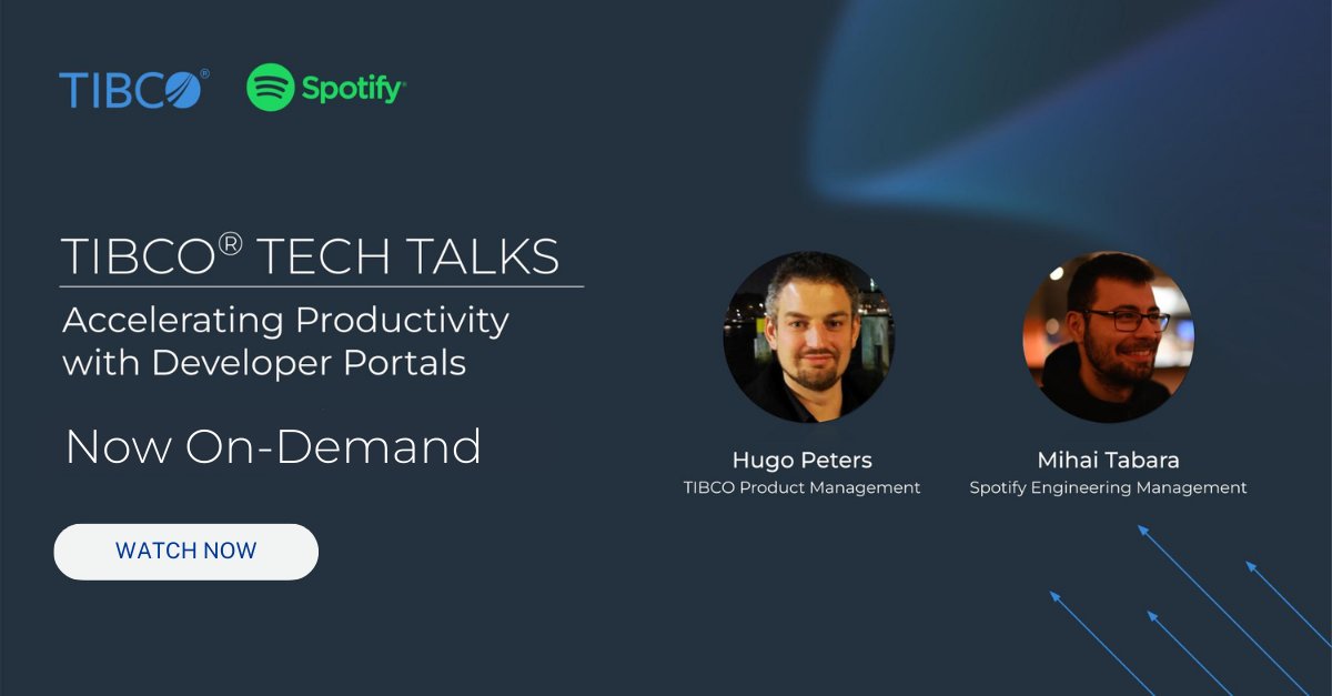 Looking to learn more about the new TIBCO Platform Developer Hub? Watch TIBCO Tech Talks webinar on demand. spr.ly/6012q1PLA