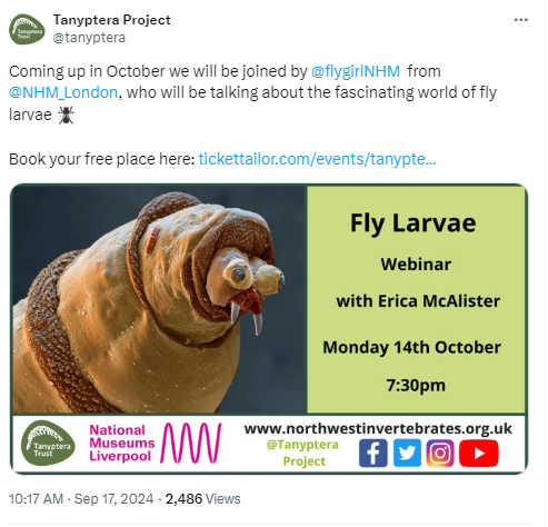 Today is peak science communication

Off to <a href="/newscientist/">New Scientist</a> #NewScientistLive to talk the science behind the animation of #LloydoftheFlies - i may have a crush on the hardytardies

Followed by this evening the <a href="/tanyptera/">Tanyptera Project</a> online talk on the mighty MAGGOTS - tickettailor.com/events/tanypte…