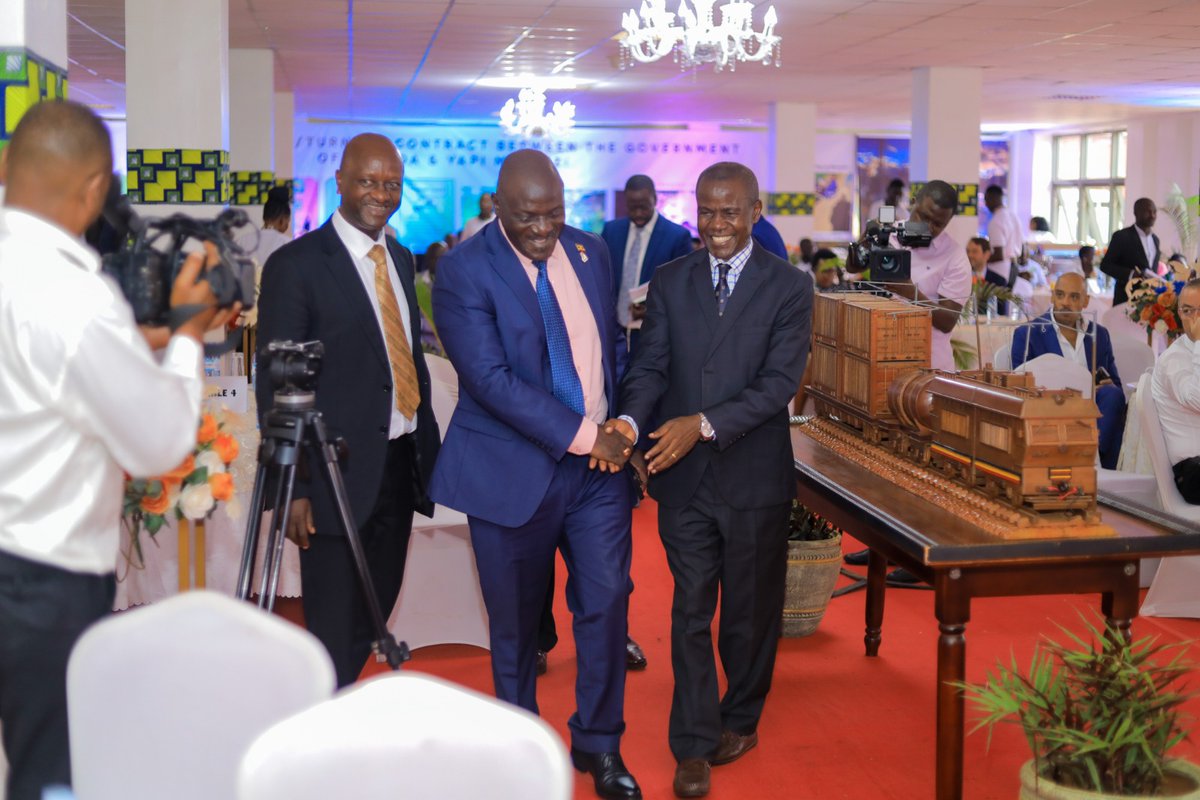 MoWT_Uganda's tweet photo. The @GovUganda and Yapi Merkezi will today sign the EPC/Turnkey contract for the construction of the 272Km Standard Gauge Railway @SGR_Uganda.

This important piece of infrastructure that will serve as the backbone of Uganda's surface transport system meeting the much needed transport capacity in the country and the region as cargo and passenger transport demand has rapidly increased over the last decade.
@GenWamala
@mr_bageya
@BenonKajuna
#SGRUganda