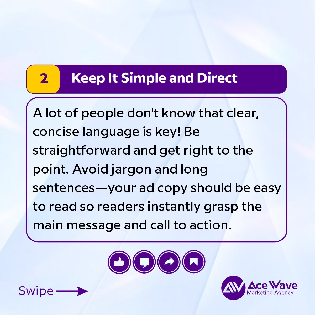 Acewave2023's tweet photo. Have you ever wondered why your Ads don't get the result you've always wanted it to have?

Kindly read and swipe through.

Happy New Week!

#MarketingTips #AdCopy #MondayMotivation #DigitalMarketing #AcewaveMarketing https://t.co/Trjv74BaMA