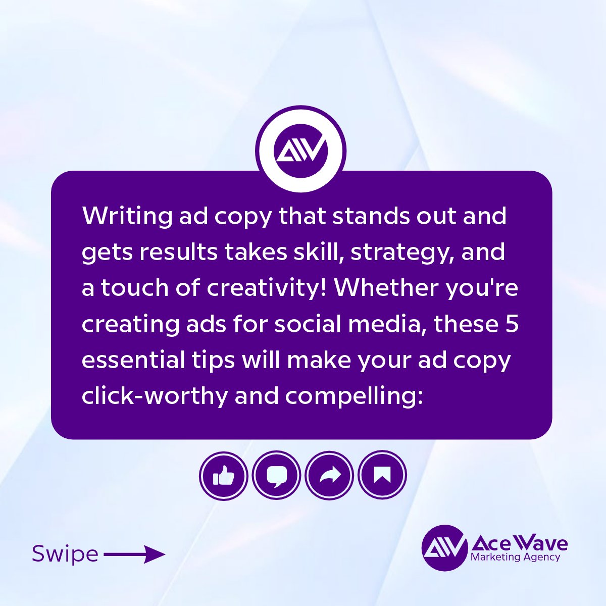 Acewave2023's tweet photo. Have you ever wondered why your Ads don't get the result you've always wanted it to have?

Kindly read and swipe through.

Happy New Week!

#MarketingTips #AdCopy #MondayMotivation #DigitalMarketing #AcewaveMarketing https://t.co/Trjv74BaMA