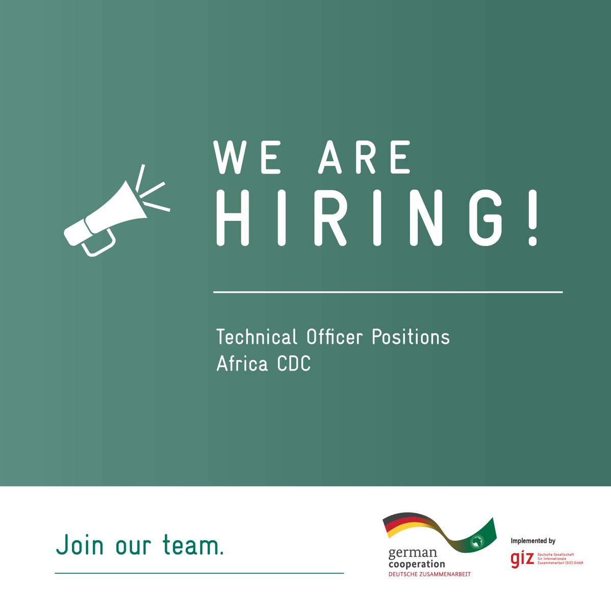 GIZAfricanUnion's tweet photo. 📢 We are hiring!
 
💼 Technial Officer Positions, @AfricaCDC
🗓️ 27 Oct
📍 #Ethiopia
 
👇
1:https://t.co/qU7ukEVfkH
2:https://t.co/ZeCy3OcOga
3:https://t.co/NIIlHqcBXb
4:https://t.co/3hdDRAfRZ5
5:https://t.co/kcelNnIv3Z
6:https://t.co/uMoZnCjPmP
7:https://t.co/Uf4WFgA38o

#jobs https://t.co/rG0sqIidEo