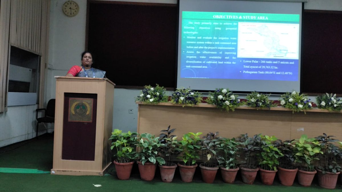 TNIAMProject's tweet photo. GIS Specialist of TNIAMP presented a paper on "Project-Induced Changes in Water spread area and Cropping pattern: A GIS and Satellite Analysis" @WASCC2024 | TNAU on Oct 7-9, 2024
#Climatechangeconference #TNIAMP #Croppingpattern