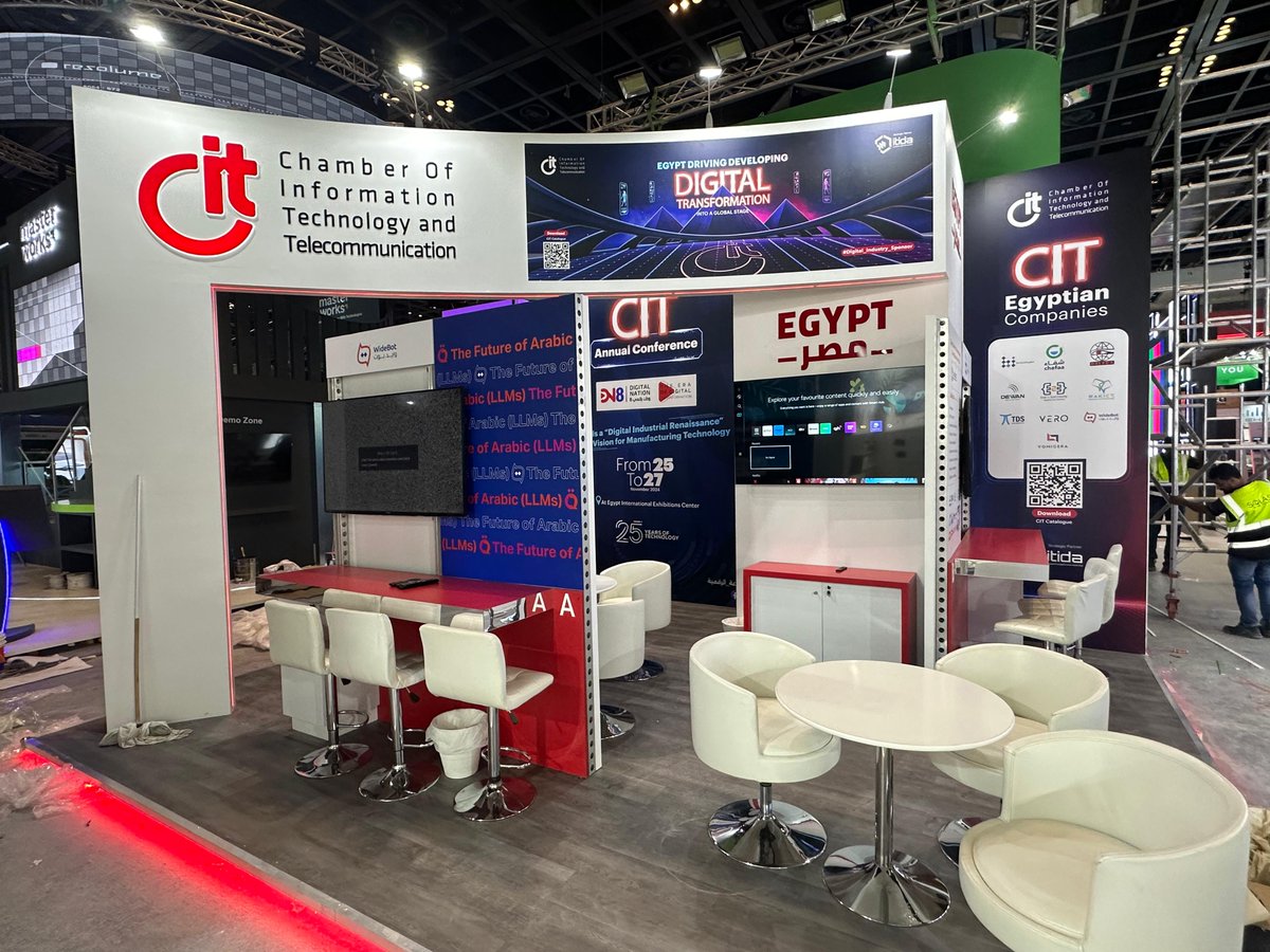 CitChamber's tweet photo. Are you excited for tomorrow? We are too!
Join us at the CIT Egyptian Pavilion&amp; be part of the future of tech.
📷 October 14-18 at the World Trade Centre, Dubai!
📷Stand H14-D10
Tax ID: 100-721-680
#CIT_in_Gitex2024
#راعي_الصناعة_الرقمية
#غرفة_صناعة_تكنولوجيا_المعلومات_والاتصالات https://t.co/CUIxODppa6