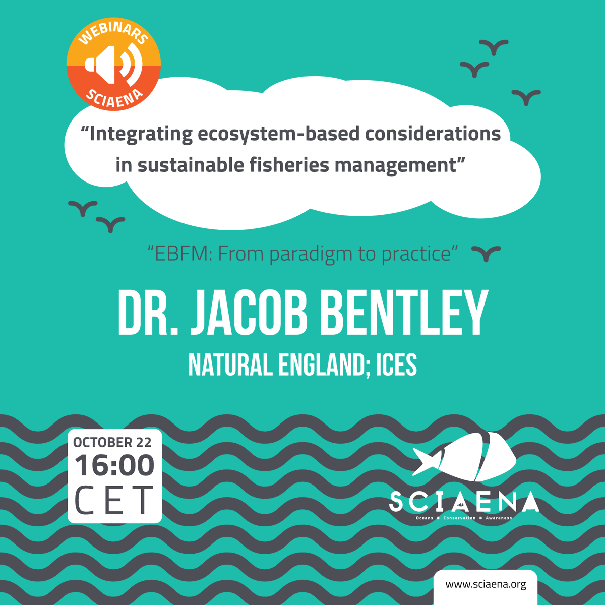On Oct22 we'll have @JacobWBentley, principal specialist on marine ecosystem modelling <a href="/NaturalEngland/">Natural England</a> developing ecosystem-informed science&amp;advice for EBFM➕incoming chair of @ICES_ASC Ecosystem Approaches and Methods Steering Group.

Register here: lnkd.in/dfpf9bEb

4/6