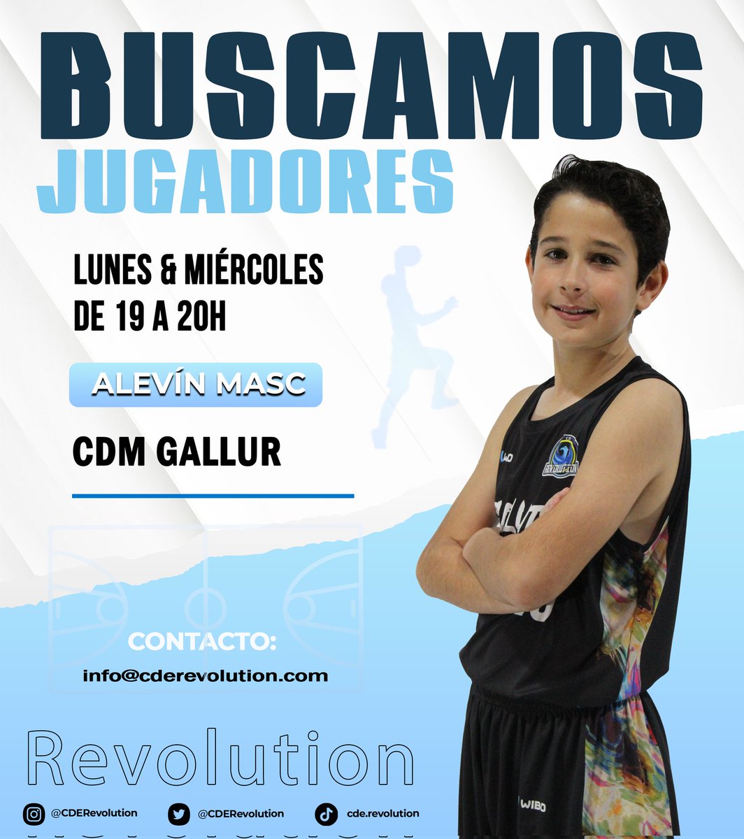 CDERevolution's tweet image. Nuestro Alevín Masc está buscando completar su equipo! #GoRevo