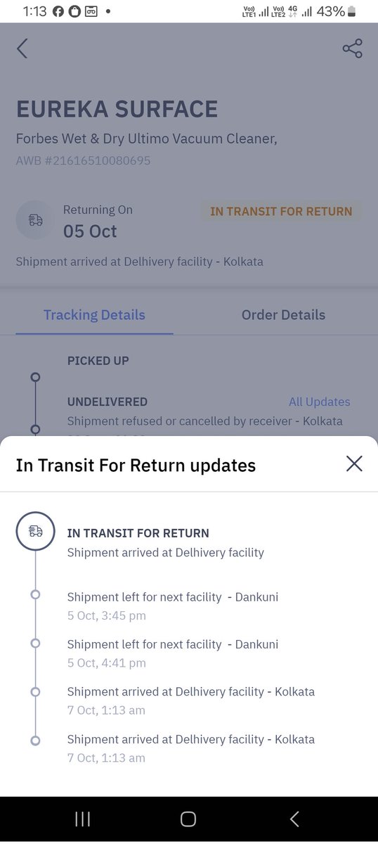 subrataroyit's tweet photo. @help_delhivery @delhivery kindly returne the package to @EurekaForbes kolkata warehouse, kindly do it fast . @delhivery @help_delhivery only for you @EurekaForbes hold my money. #SHAME @delhivery @help_delhivery https://t.co/LtmQtpLTuV