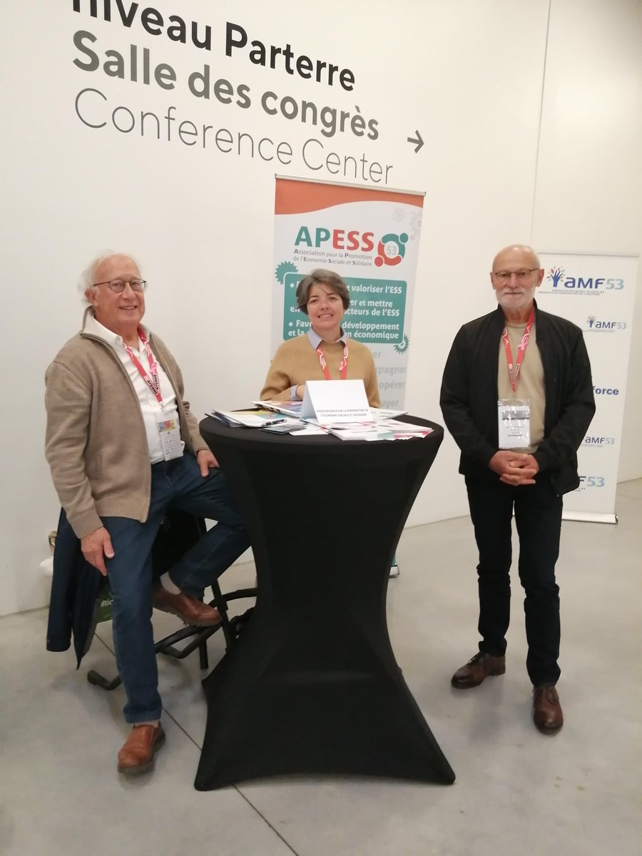 Retour sur la présence de l'APESS 53 au Forum des élus locaux et des acteurs publics &amp; Salon des collectivités locales <a href="/AMF_53/">AMF 53</a>
En présence de Françoise Gatel, Ministre déléguée à la Ruralité, au Commerce et à l’Artisanat.

#elus #collectivites #ESS #Mayenne