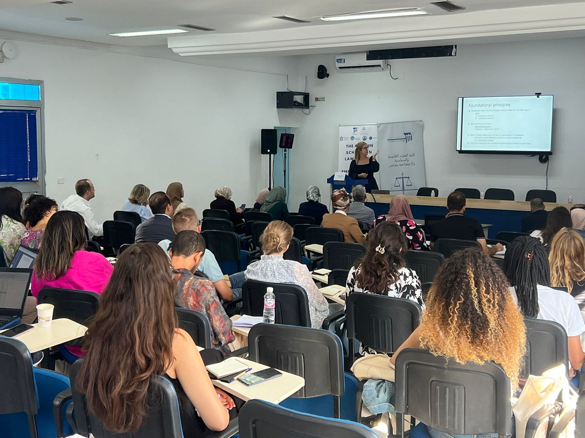 Academy for European Human Rights Protection (@academycologne) on Twitter photo Two of our researchers, Dr. <a href="/Catherine_Graaf/">CathérineVandeGraaf</a> and <a href="/RezaKhabook/">Reza Khabook</a>, participated as lecturers in the #DAAD Taz'iz LegalLead project Autumn School at the University of Carthage (Tunisia) from Sept 30 to Oct 5. They engaged with law students from Tunisia, Iraq, and Germany. Two of our researchers, Dr. <a href="/Catherine_Graaf/">CathérineVandeGraaf</a> and <a href="/RezaKhabook/">Reza Khabook</a>, participated as lecturers in the #DAAD Taz'iz LegalLead project Autumn School at the University of Carthage (Tunisia) from Sept 30 to Oct 5. They engaged with law students from Tunisia, Iraq, and Germany.