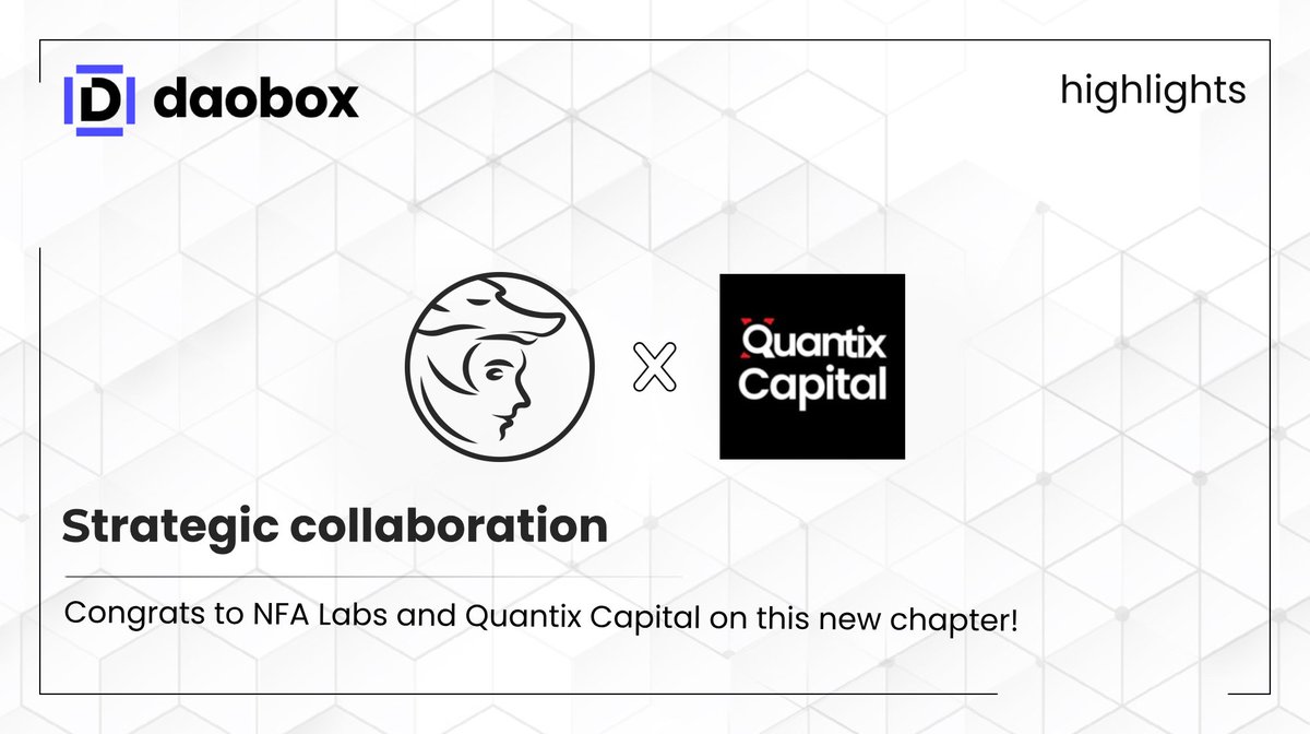 diehardsix's tweet photo. Very excited about the next steps for @nfalabs backed by @QuantixCapital and managed by @DAObox_io 
#DeFi #AI #Crypto #Trading and $N Insurance.
This is a gamechanger ecosystem. 😎
DYOR on https://t.co/cxx8Q5BryH https://t.co/LxQss9aLbA