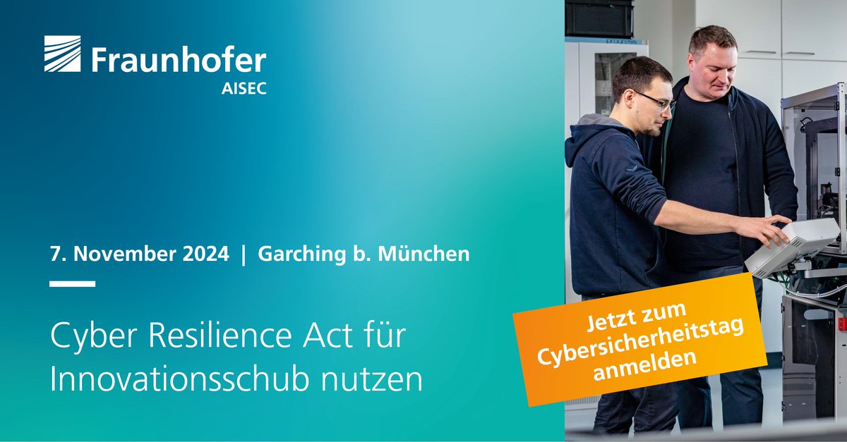 FraunhoferAISEC's tweet image. Der Cyber Resilience Act ist verabschiedet!
Sehr bald gelten neue Anforderungen. Erfahren Sie, wie die Vorgaben als Leitplanken für mehr Cybersicherheit dienen - mit unseren Technologielösungen zu Risiko-, Schwachstellen- & Code-Analysen.
📅 7.11.2024
aisec.fraunhofer.de/de/presse-und-…