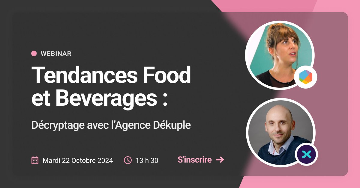 Rendez-vous le 22 octobre pour un webinar <a href="/BrandwatchFR/">Brandwatch FR</a>  sur les dernières tendances de l’industrie Food et Beverages : Décryptage avec l’Agence Dékuple et Thomas Zavrosa.

📅 Jeudi 22 octobre, de 13h30 à 14h30

📲 Inscrivez-vous dès maintenant : brandwatch.com/fr/webinars/te…